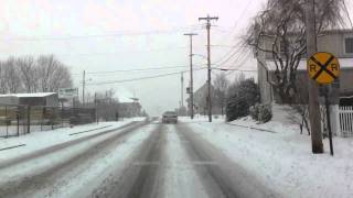 Drive around Perkasie PA Snow Storm 1710 [upl. by Stanway774]