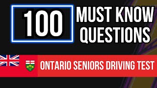 Ontario Seniors Driving Test 2024 100 Must Know Questions [upl. by Barger]