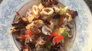 Seared Calamari Salad on the Mojoe Griddle [upl. by Shing]