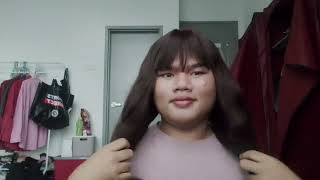 Silence unboxing wig rambutpalsu unboxingvideo shopeehaul simple pemula [upl. by Damian996]