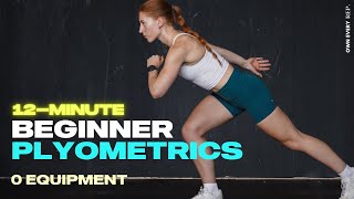 12 Min BeginnerFriendly Plyometrics For Runners amp Athletes   Warm Up amp Strength [upl. by Joshia]