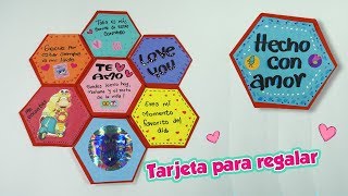 TARJETA HEXAGONAL EXPANDIBLE PARA TU NOVIO❤️ [upl. by Barker220]