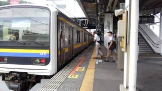 JR長浦駅 2番線 内房線209系 各駅停車 君津行き 到着･発車！ [upl. by Godspeed209]