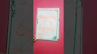 How to Decorate project file front page calligraphy ✍️pariyojna karya😊shortvideo trendingshorts [upl. by Ahsetra383]