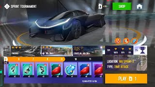 Asphalt 8  Sprint Tournament Cup 🌟  Rio Sprint 3  25405 Top 4⚡With Faraday Future FF1Zero [upl. by Acirfa971]