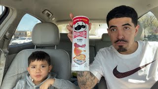 Pringles pizza 🍕 review [upl. by Notsirt]