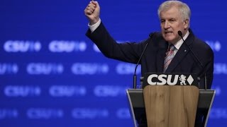 CSUParteitag Horst Seehofers SiegesRede ohne Angela Merkel 04112016 [upl. by Waldon]