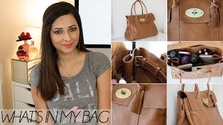 Whats In My Bag Mulberry Bayswater Review  Le Beauty Girl [upl. by Arianna]