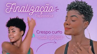 Finalização para cabelos crespo curto  Tapered Cut [upl. by Carmelo561]