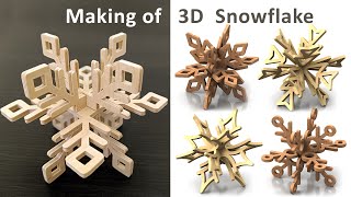 Christmas decoration Making of 3D Snowflake [upl. by Nadine]