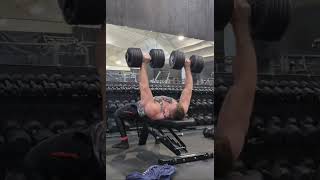 Dumbbell Bench Press 125 pounds Each 1x12 [upl. by Varick]