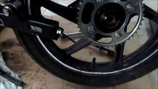 CBF 125 rear wheel service [upl. by Weinstein]