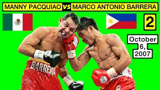 50  Manny Pacquiao 🇵🇭 VS 🇲🇽 Marco Antonio Barrera 2  October 6 2007  DAZN  FHD 1080P [upl. by Alina803]