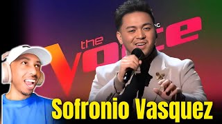 REACTION to Sofronio Vasquez  Crying The Voice  First Time Listening to Sofronio Vasquez [upl. by Cinderella]