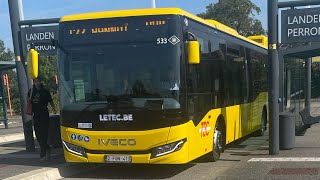 Iveco Crossway LE Hybrid New Front 501533 Letec Cintra Keolis 🇧🇪 [upl. by Kezer176]