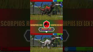 SCORPIOS REX VS SCORPIOS REX GEN 2  JURASSIC WORLD THE GAME [upl. by Eitsyrc]