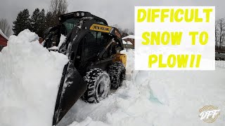 Plowing Snow With New Holland Skidsteer [upl. by Alva]