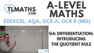 ALevel Maths G416 Differentiation Introducing the Quotient Rule [upl. by Weissmann]