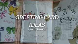 greeting card design ideas🎂🤍 [upl. by Yebloc]