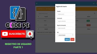 6CREANDO UN SISTEMA DESDE 0 CON PHP JAVASCRIPT Y AJAX  REGISTRO DE USUARIO PARTE 1 [upl. by Googins]