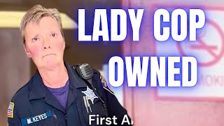 Female Cop Gets OWNED By Clever Citizen Filming In Health Center [upl. by Seltzer]