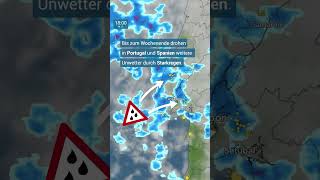 Es drohen weitere starke Regenfälle in Spanien und Portugal 🌊 wetternews [upl. by Schreibman]