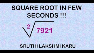 Tricks to Find Square Root  Vilokanam Sutra Quick Math Vedic Math Tricks  Square Root in Seconds [upl. by Eisak547]