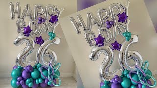 Birthday balloon decoration ideas  26th birthday decoration ideas at home balun dekoresan birthday [upl. by Kieran]