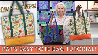 How To Make A Tote Bag  In Only 6 Easy Steps [upl. by Nethsa]