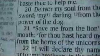 Psalm 22 23 King James Holy Bible [upl. by Tenaej]