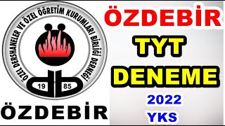 Özdebir Yayınları 2022 Türkiye Geneli TYT DENEME 9 YKS2022 TYT2022 ÖZDEBİR Özdebiryayınları [upl. by Sascha440]