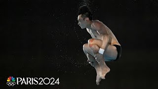 China completes diving gold medal sweep in Paris as Cao Yuan tops mens 10m platform  NBC Sports [upl. by Dicks406]