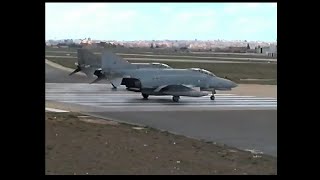 Luftwaffe F4 Phantoms Departing Malta International Air Show 2002 [upl. by Eugirne]