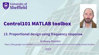 Control101 MATLAB toolbox 13 Proportional design using frequency response [upl. by Hilario]