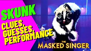 Skunk Performance Clues and Guesses  Masked Singer [upl. by Cloutman500]