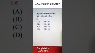 CXC MATHS PAPER 1 Distributive Law dellymathsconcepts cxcmaths fast gcse [upl. by Alden53]