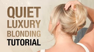 Quiet Luxury Blonde Hair Color Tutorial  Babylights and Teasylights with Tip Outs  Kenra Color [upl. by Yanarp936]