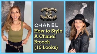 How to Style a Chanel Brooch  10 Ten Looks [upl. by Aitnauq205]