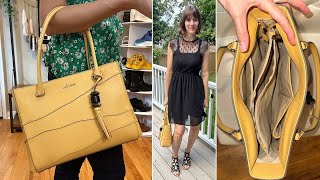 celestina Yellow Nappa Leather Tote Handbag Full Review [upl. by Roby]