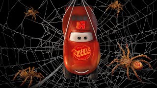 LIGHTNING MCQUEEN vs SPIDER MCQUEEN Trapped  arachnid WEB World Pixar Cars [upl. by Casper231]