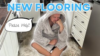 DIY Kitchen Floor Replacement on a Budget  Quick Renovation Makeover [upl. by Gettings490]