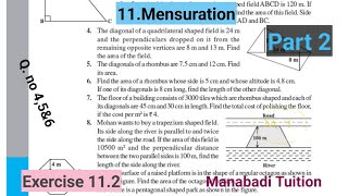 8th class maths Chapter 11Mensuration💁‍♀️ Exercise 112 45amp6 part 2CBSENCERT [upl. by Malha]