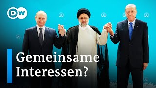 Dreiergipfel zwischen Iran Russland und Türkei  DW Nachrichten [upl. by Paryavi]