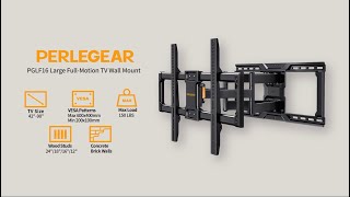 StepByStep Installation Guide for Perlegear PGLF16 Full Motion TV Mount [upl. by Enoryt]