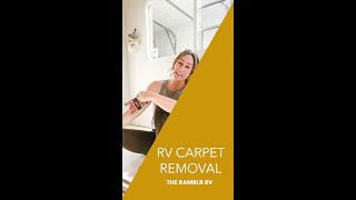 RV CARPET REMOVAL  How to remove old carpet from your RV [upl. by Haskel]