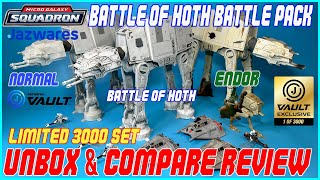 Micro Galaxy Squadron BATTLE OF HOTH BATTLE PACK UNBOX amp COMPARE REVIEW ONLY 3000SET JAZWARES VAULT [upl. by Farron358]