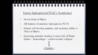 pediatric lecture on Leptospirosis [upl. by Deanna]