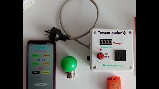 Domótica temporizador bluetooth para bombillo o tomacorriente 120 VAC [upl. by Nodababus240]