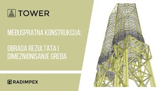 TOWER Medjuspratna konstrukcija Obrada rezultata i dimeznionisanje greda [upl. by Kcam]