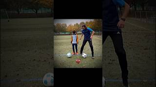 Dad vs son dribbling skill trending football messi ronaldo viral shorts [upl. by Etteragram]